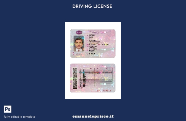 verified style modello presente patente di guida russa stile verificato template